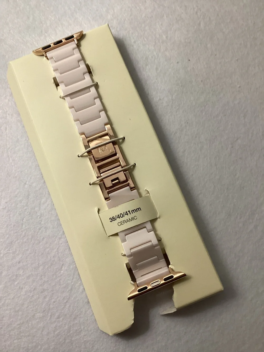 Anne Klein Women's Blush Ceramic Bracelet designed for Apple Watch 38/40/41mm